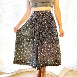 Vintage Pleated Maxi Skirt